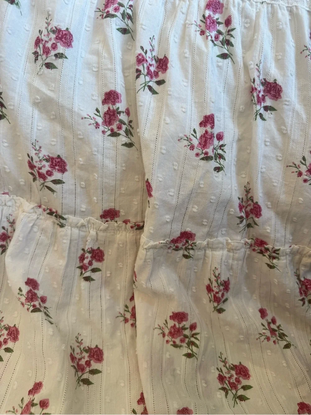 Bonton White Dress with Pink Floral Print - Picture 4 of 5